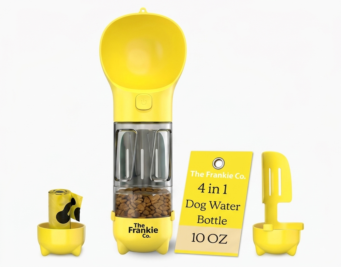 4-in-1 Compact Dog Travel Water Bottle
