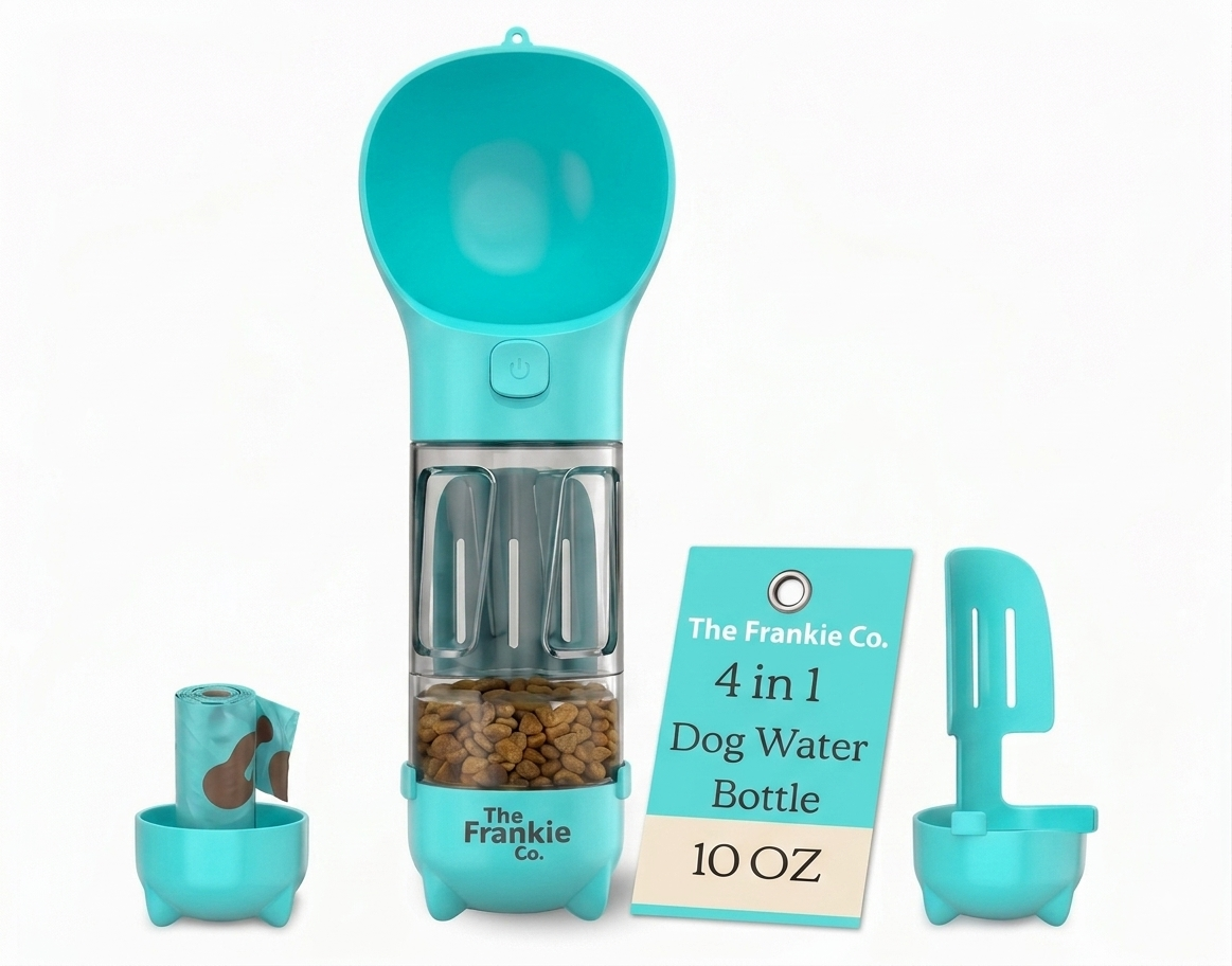 4-in-1 Compact Dog Travel Water Bottle