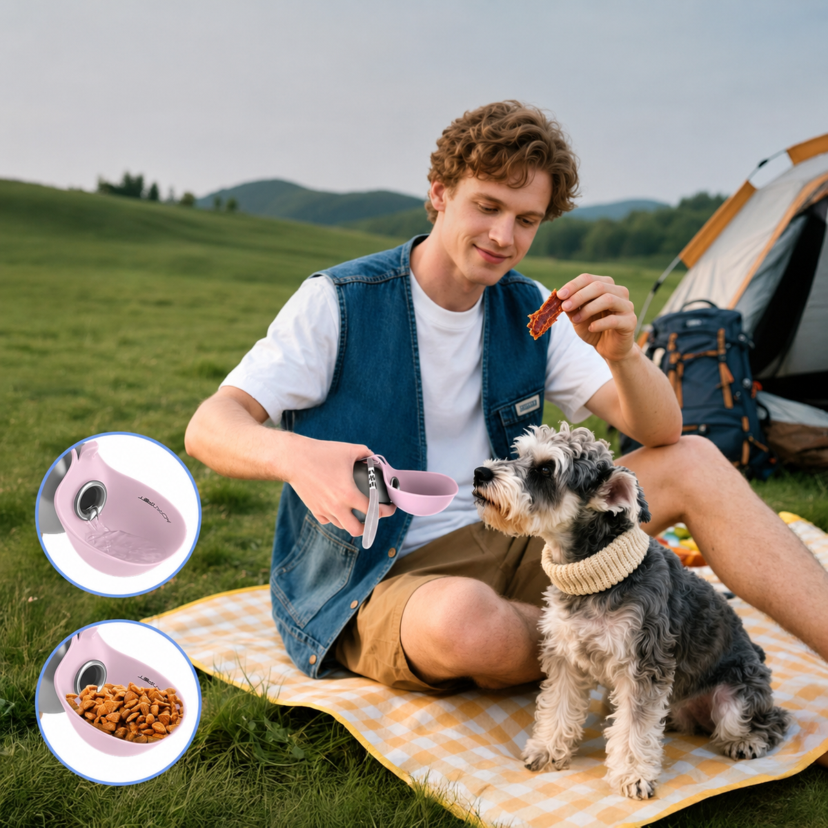 PetPulse™ 2-in-1 Dog Water Bottle & Bowl